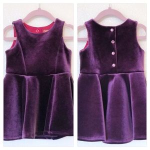 Oshkosh Purple Velvet Dress Girls 18M